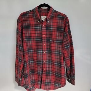 Vintage Viyella Plaid Button-Down Shirt with Chest Pocket